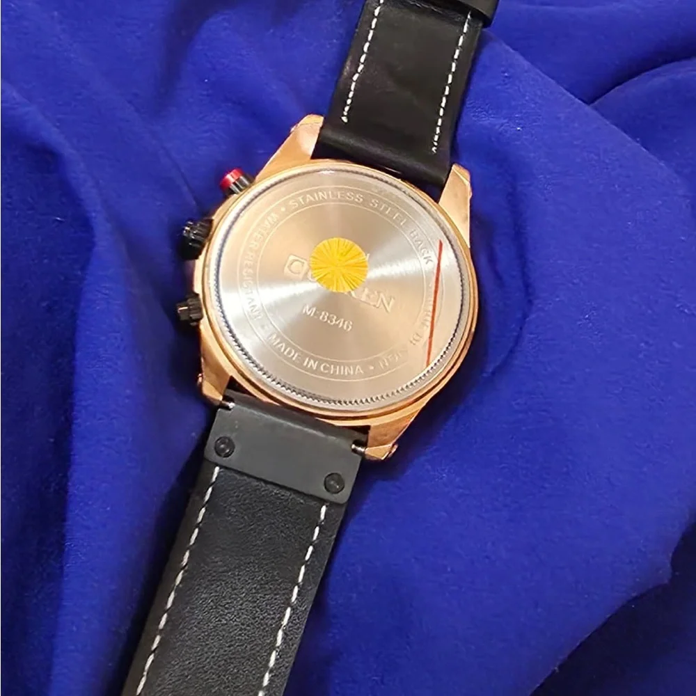 Curren Chronograph Classic 48mm Watch EUC